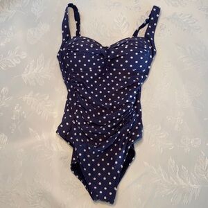Bond Eye Australia‎ Polka Dot One Piece swimsuit navy white